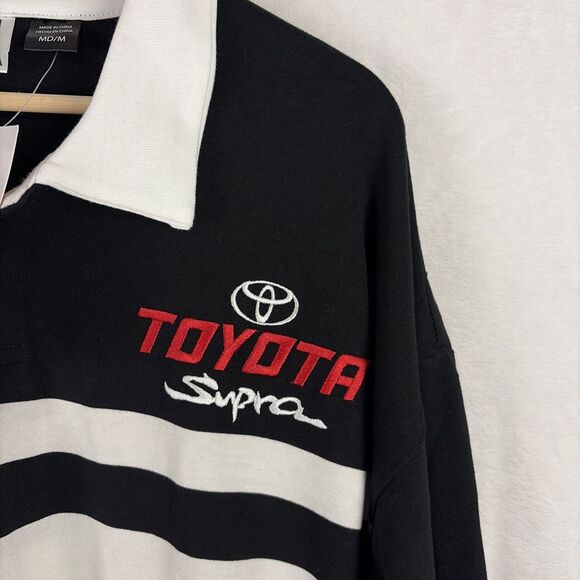 Toyota Supra Long Sleeve Rugby Polo Vintage Style Official Licensed Medium NWT - Picture 2 of 6